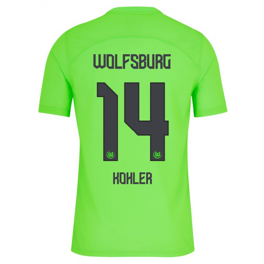 Niño Fútbol Camiseta Leonard Köhler #14 Verde 1ª Equipación 2023/24 México