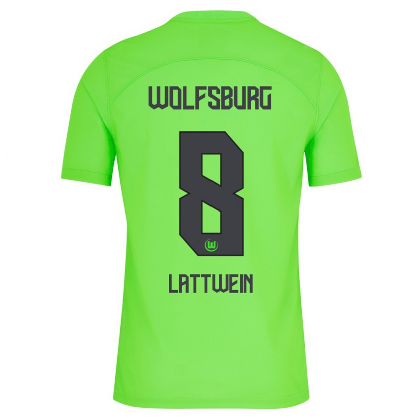 Niño Fútbol Camiseta Lena Lattwein #8 Verde 1ª Equipación 2023/24 México