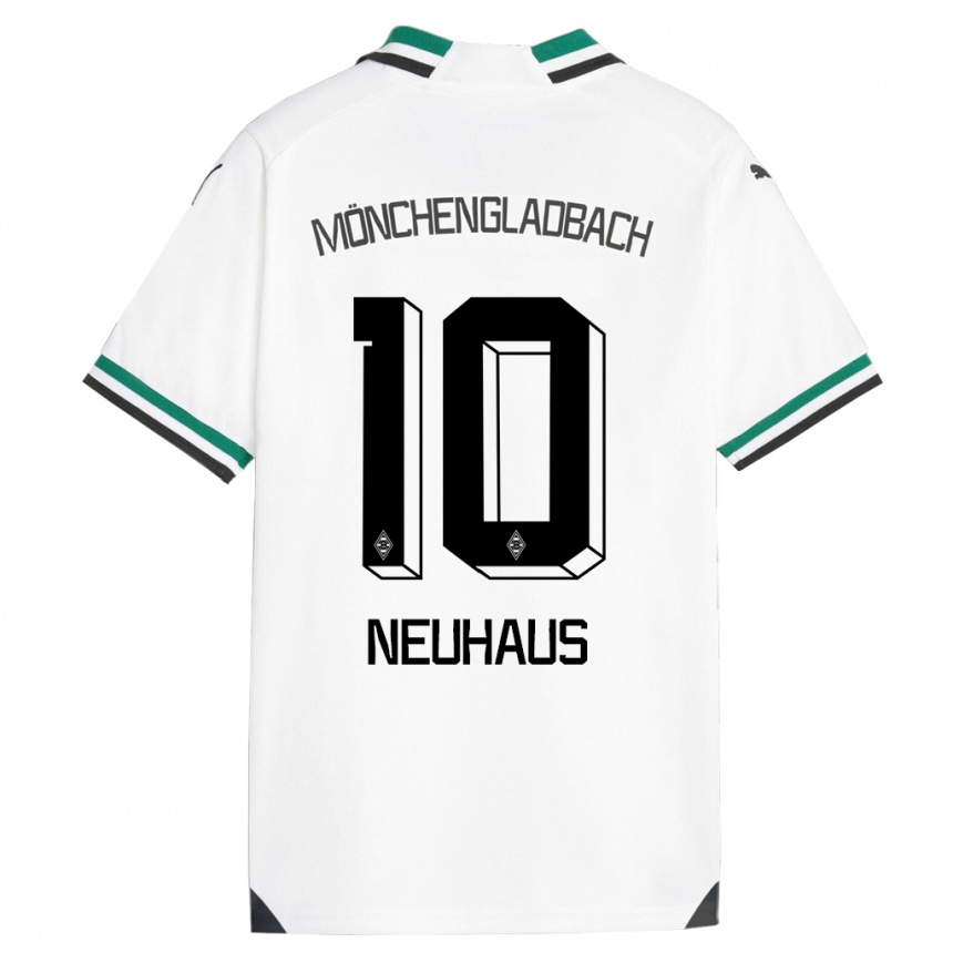 Niño Fútbol Camiseta Florian Neuhaus #10 Blanco Verde 1ª Equipación 2023/24 México