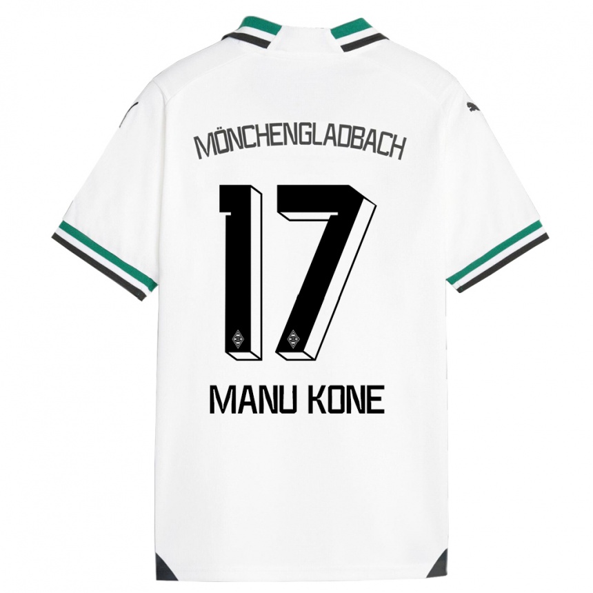 Niño Fútbol Camiseta Manu Koné #17 Blanco Verde 1ª Equipación 2023/24 México