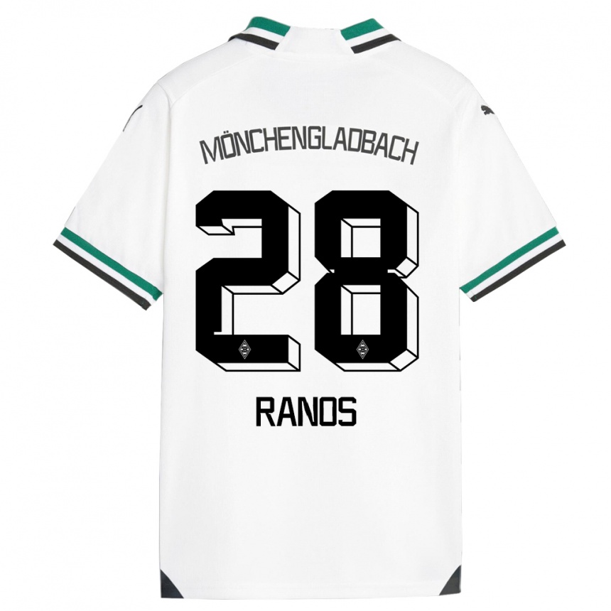 Niño Fútbol Camiseta Grant-Leon Ranos #28 Blanco Verde 1ª Equipación 2023/24 México