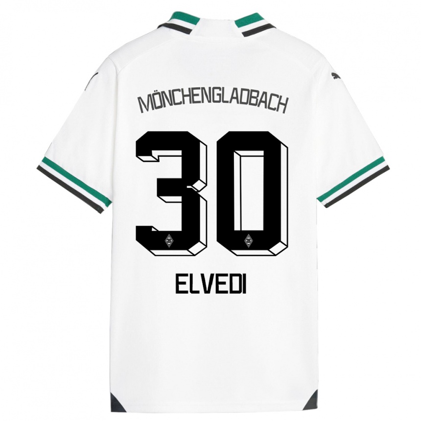 Niño Fútbol Camiseta Nico Elvedi #30 Blanco Verde 1ª Equipación 2023/24 México