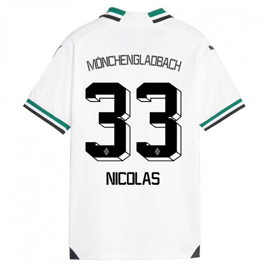 Niño Fútbol Camiseta Moritz Nicolas #33 Blanco Verde 1ª Equipación 2023/24 México