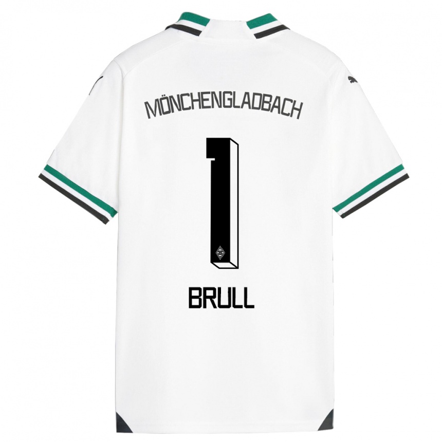 Niño Fútbol Camiseta Maximilian Brüll #1 Blanco Verde 1ª Equipación 2023/24 México