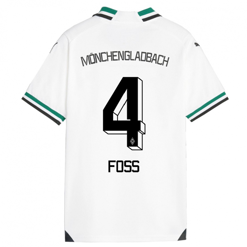 Niño Fútbol Camiseta Jonathan Foss #4 Blanco Verde 1ª Equipación 2023/24 México