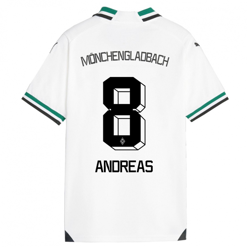 Niño Fútbol Camiseta Noah Andreas #8 Blanco Verde 1ª Equipación 2023/24 México