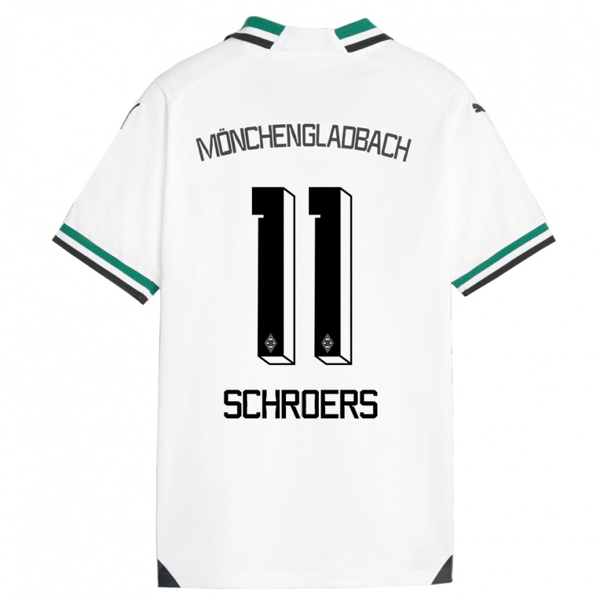 Niño Fútbol Camiseta Mika Schroers #11 Blanco Verde 1ª Equipación 2023/24 México