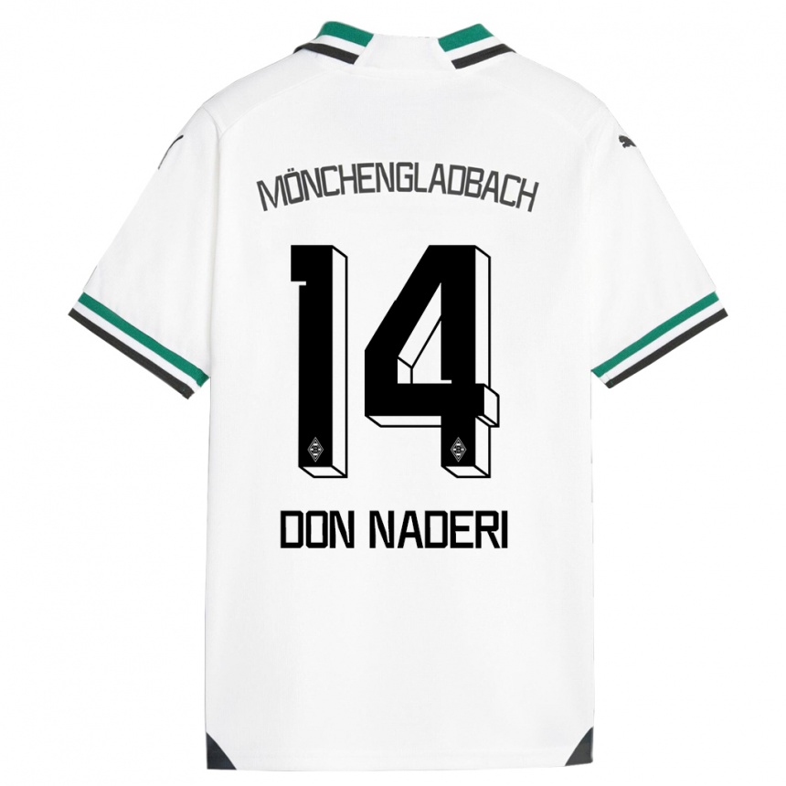 Niño Fútbol Camiseta Ryan Don Naderi #14 Blanco Verde 1ª Equipación 2023/24 México