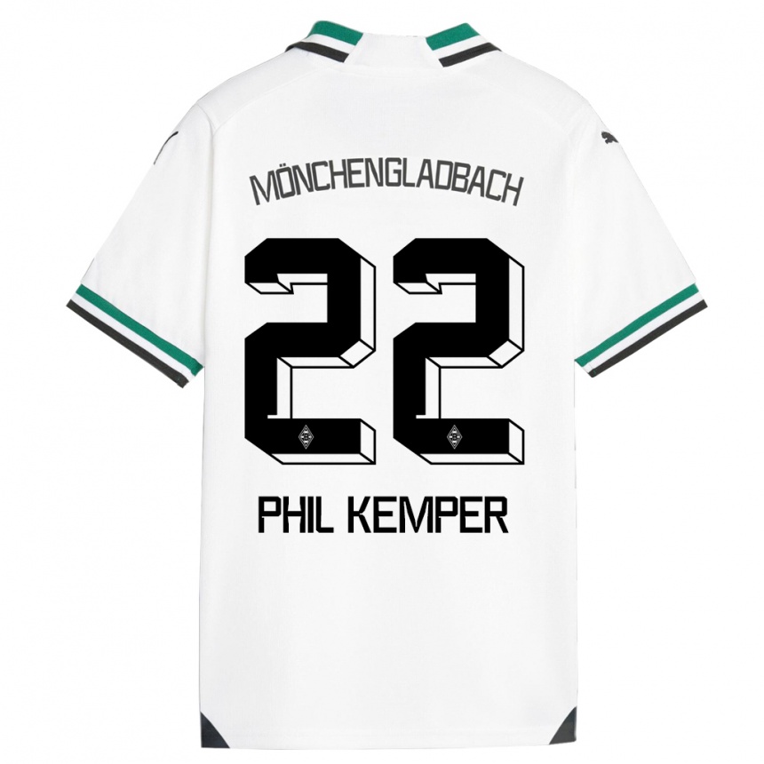 Niño Fútbol Camiseta Phil Kemper #22 Blanco Verde 1ª Equipación 2023/24 México