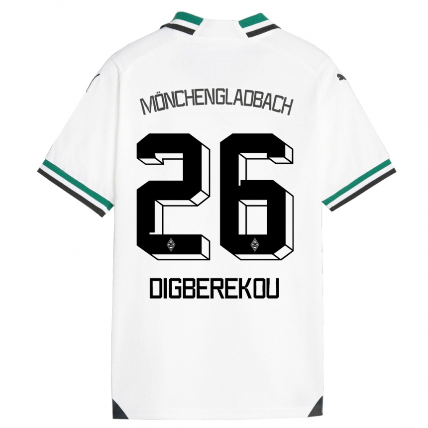 Niño Fútbol Camiseta Ibrahim Digberekou #26 Blanco Verde 1ª Equipación 2023/24 México