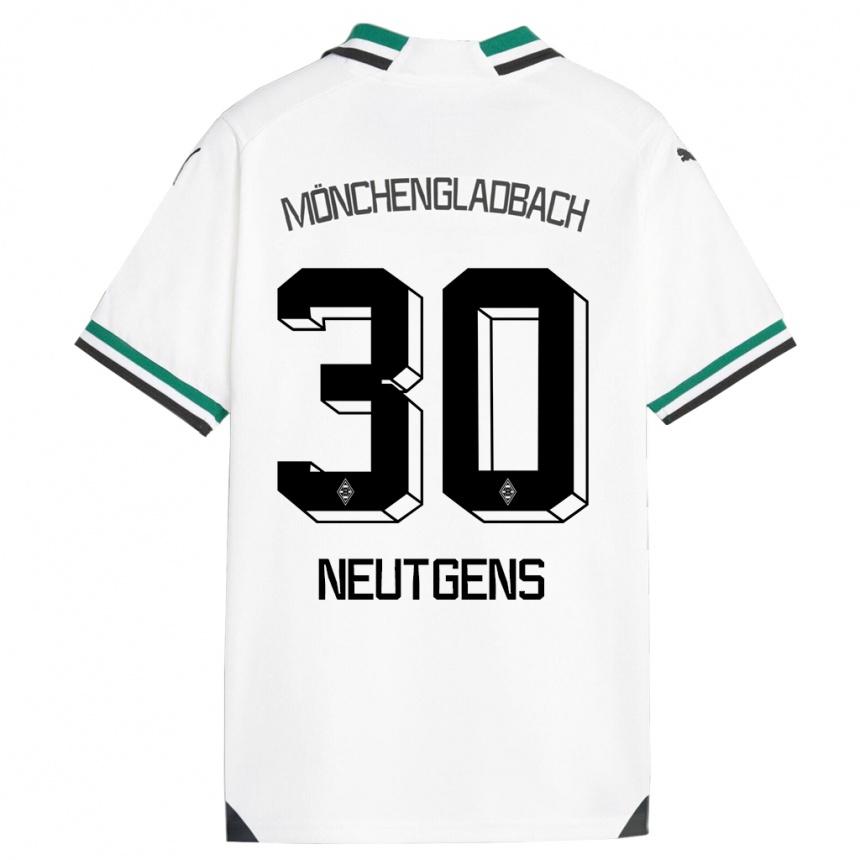 Niño Fútbol Camiseta Maximilian Neutgens #30 Blanco Verde 1ª Equipación 2023/24 México