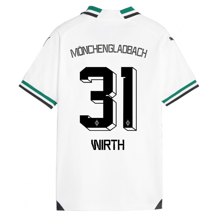 Niño Fútbol Camiseta Linus Wirth #31 Blanco Verde 1ª Equipación 2023/24 México