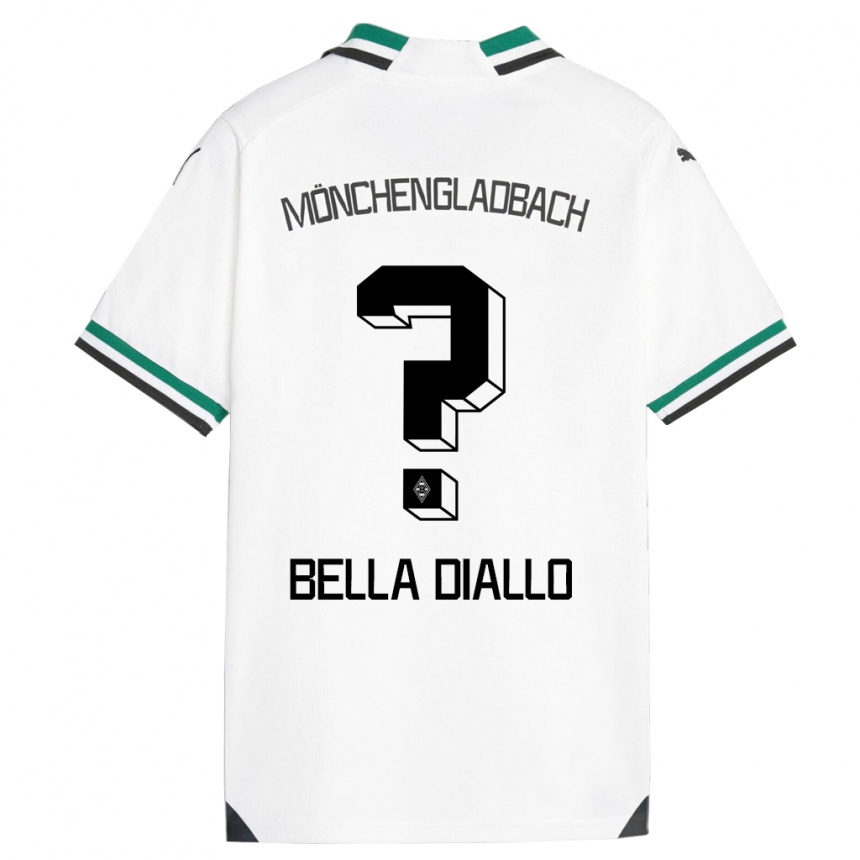 Niño Fútbol Camiseta Oumar Bella Diallo #0 Blanco Verde 1ª Equipación 2023/24 México