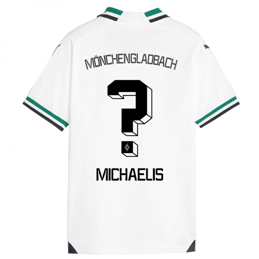 Niño Fútbol Camiseta Yannick Michaelis #0 Blanco Verde 1ª Equipación 2023/24 México