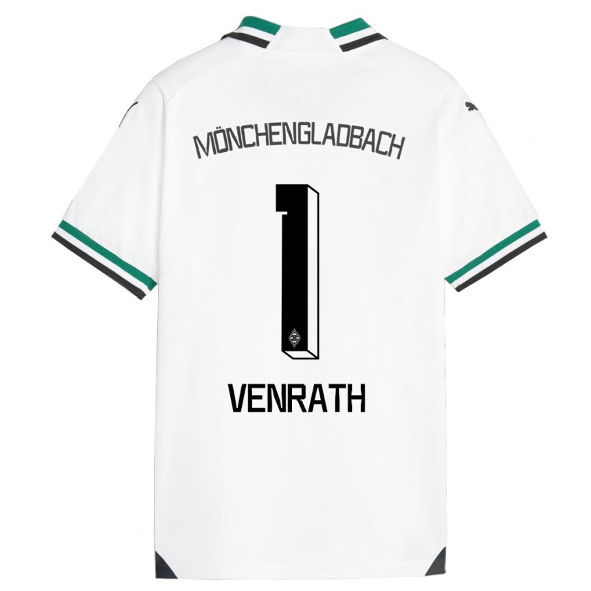 Niño Fútbol Camiseta Lisa Venrath #1 Blanco Verde 1ª Equipación 2023/24 México