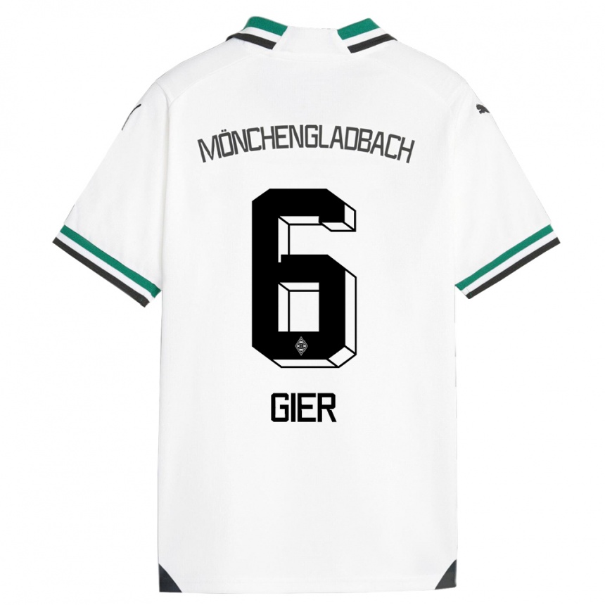 Niño Fútbol Camiseta Madeline Gier #6 Blanco Verde 1ª Equipación 2023/24 México