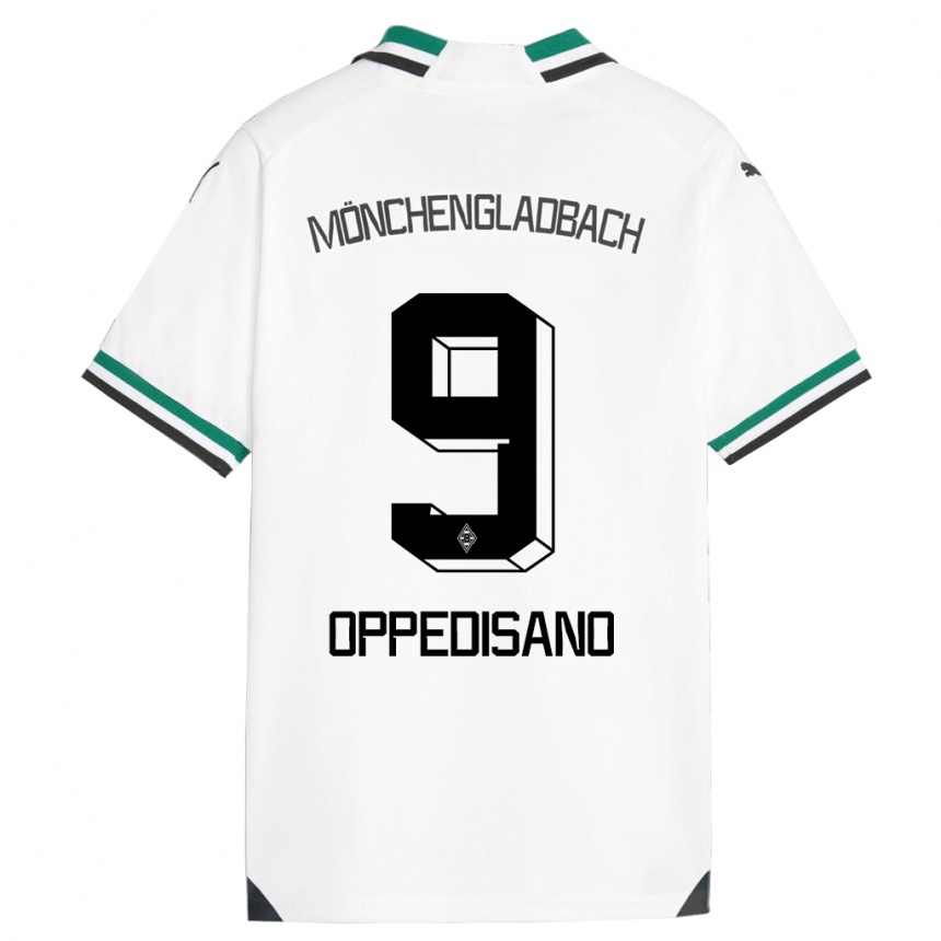 Niño Fútbol Camiseta Valentina Oppedisano #9 Blanco Verde 1ª Equipación 2023/24 México