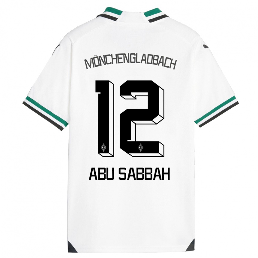 Niño Fútbol Camiseta Sarah Abu Sabbah #12 Blanco Verde 1ª Equipación 2023/24 México