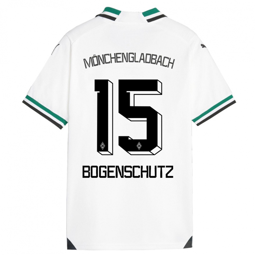 Niño Fútbol Camiseta Kerstin Bogenschutz #15 Blanco Verde 1ª Equipación 2023/24 México