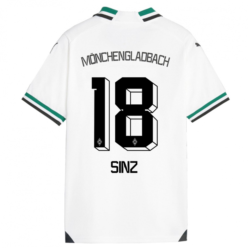 Niño Fútbol Camiseta Michelle Sinz #18 Blanco Verde 1ª Equipación 2023/24 México