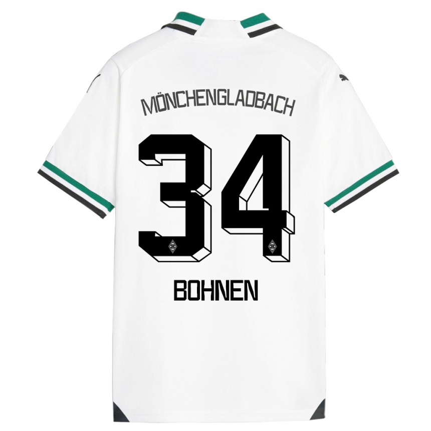 Niño Fútbol Camiseta Bohnen #34 Blanco Verde 1ª Equipación 2023/24 México