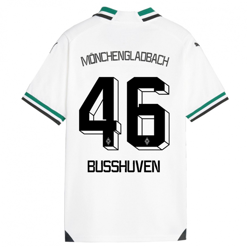 Niño Fútbol Camiseta Alina Busshuven #46 Blanco Verde 1ª Equipación 2023/24 México