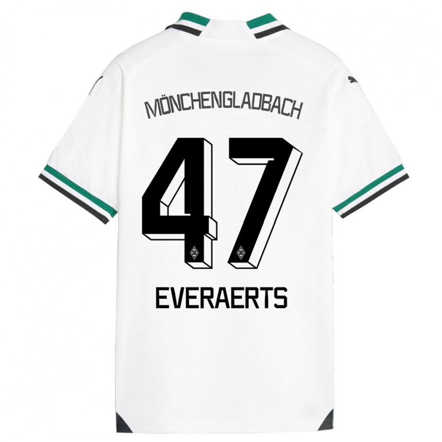 Niño Fútbol Camiseta Kim Everaerts #47 Blanco Verde 1ª Equipación 2023/24 México