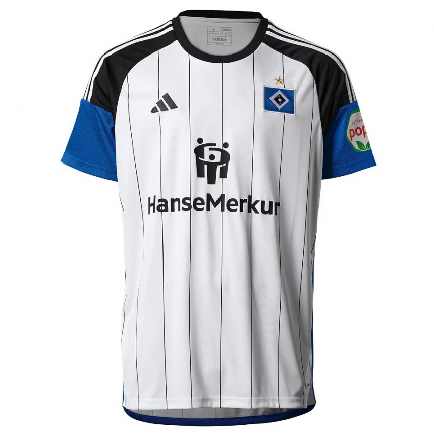 Niño Fútbol Camiseta Henrik Bomers #0 Blanco 1ª Equipación 2023/24 México