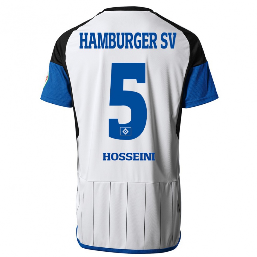 Niño Fútbol Camiseta Reza Hosseini #5 Blanco 1ª Equipación 2023/24 México