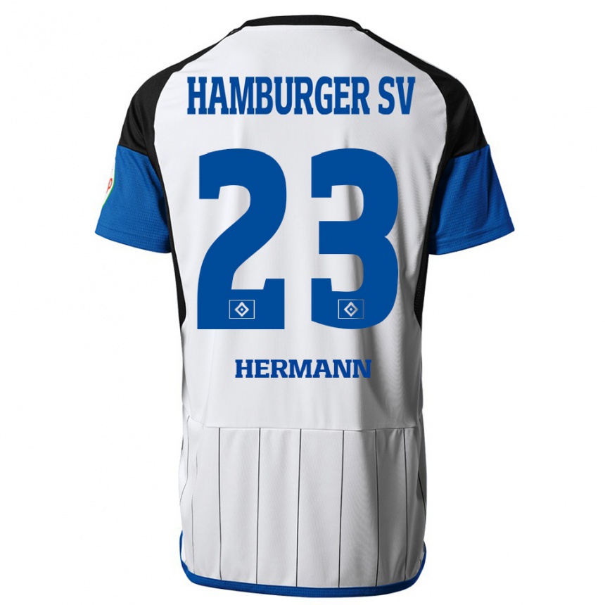 Niño Fútbol Camiseta Hannes Hermann #23 Blanco 1ª Equipación 2023/24 México