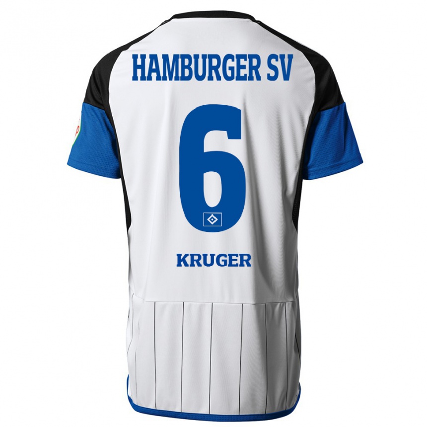 Niño Fútbol Camiseta Artur Krüger #6 Blanco 1ª Equipación 2023/24 México