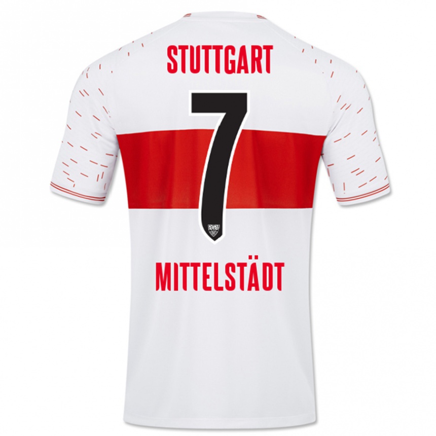 Niño Fútbol Camiseta Maximilian Mittelstädt #7 Blanco 1ª Equipación 2023/24 México