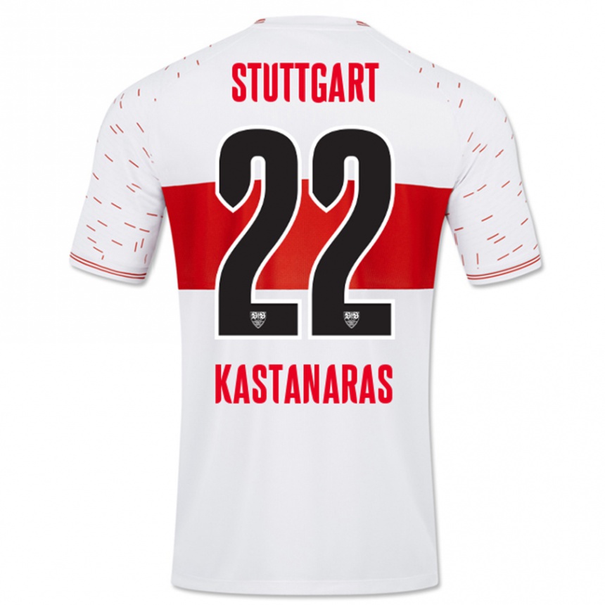 Niño Fútbol Camiseta Thomas Kastanaras #22 Blanco 1ª Equipación 2023/24 México