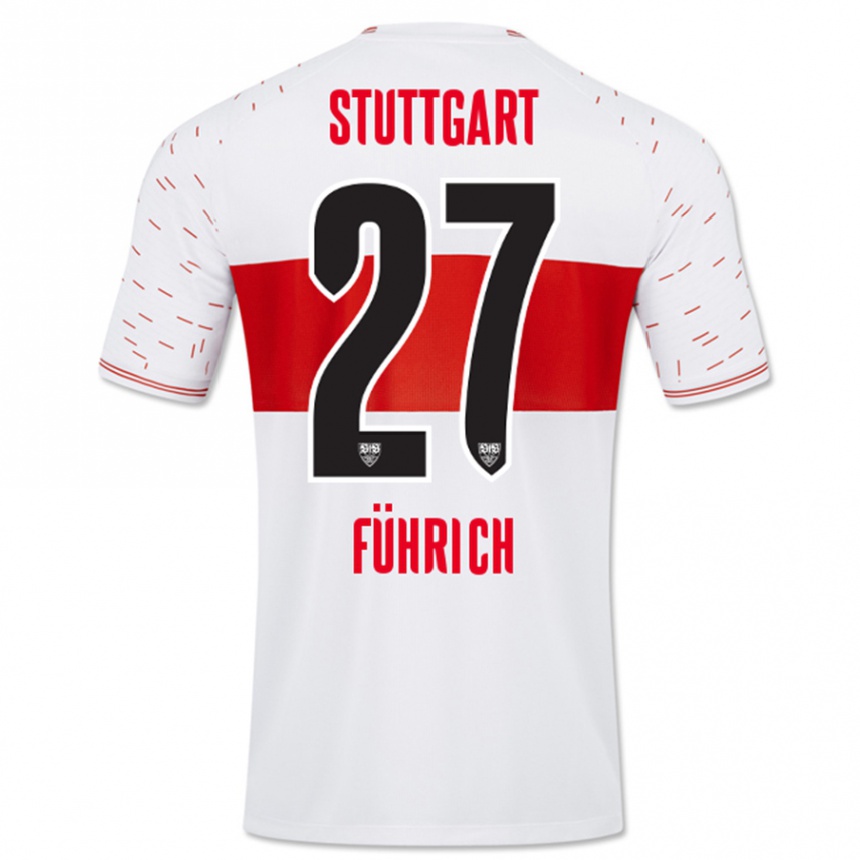 Niño Fútbol Camiseta Chris Führich #27 Blanco 1ª Equipación 2023/24 México