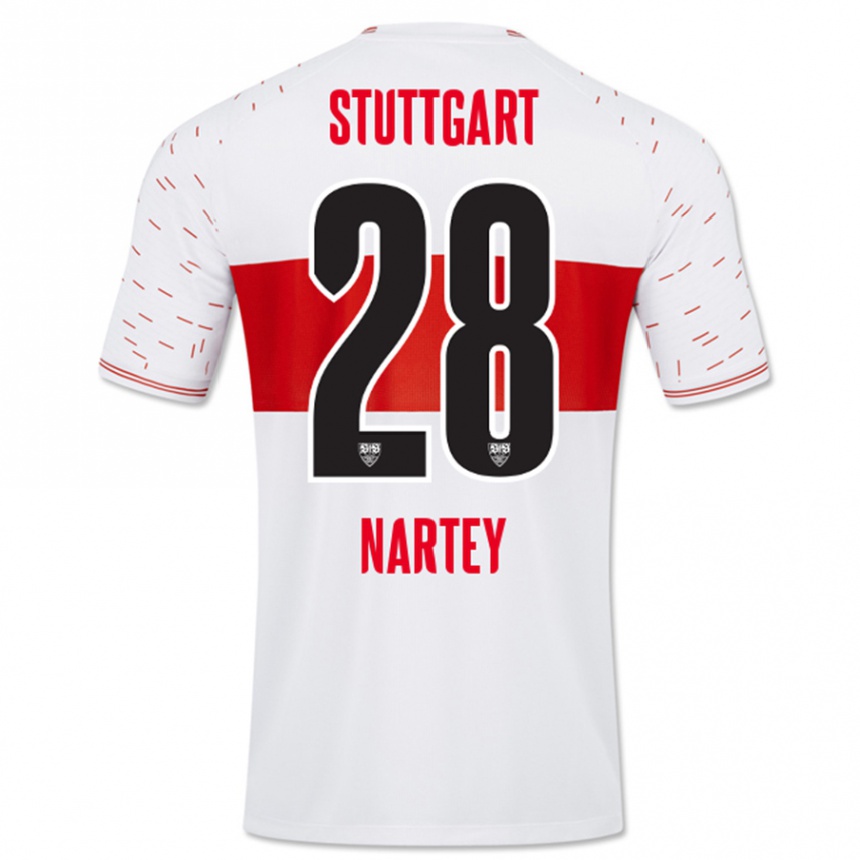 Niño Fútbol Camiseta Nikolas Nartey #28 Blanco 1ª Equipación 2023/24 México