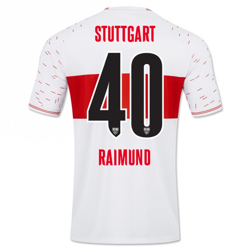 Niño Fútbol Camiseta Luca Raimund #40 Blanco 1ª Equipación 2023/24 México