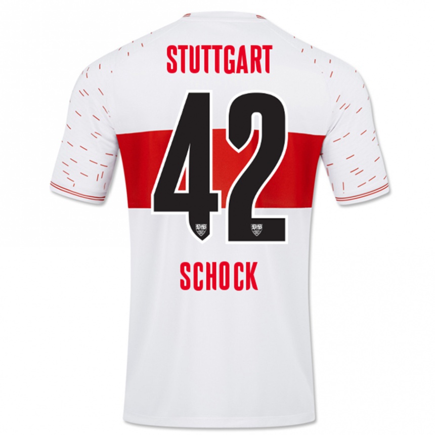 Niño Fútbol Camiseta Florian Schock #42 Blanco 1ª Equipación 2023/24 México