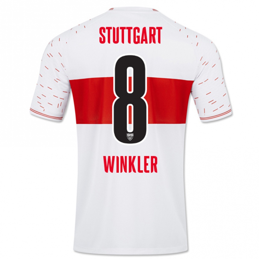 Niño Fútbol Camiseta Nathan Winkler #8 Blanco 1ª Equipación 2023/24 México