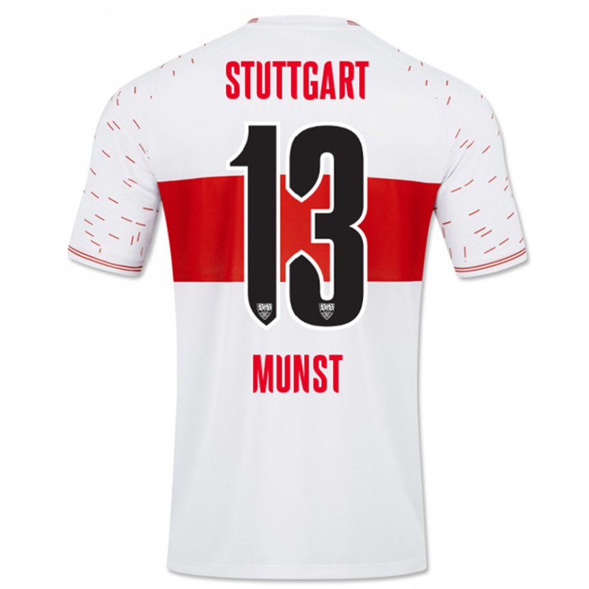 Niño Fútbol Camiseta Leonhard Münst #13 Blanco 1ª Equipación 2023/24 México