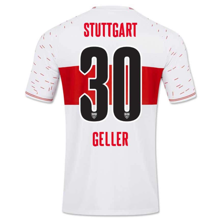 Niño Fútbol Camiseta Robert Geller #30 Blanco 1ª Equipación 2023/24 México