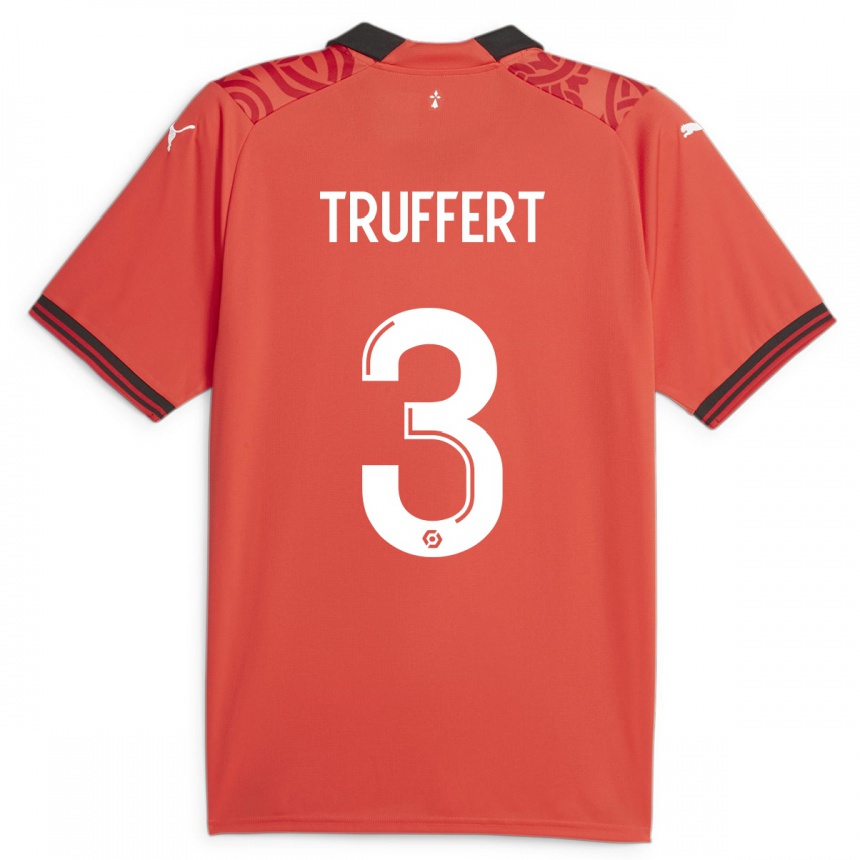 Niño Fútbol Camiseta Adrien Truffert #3 Rojo 1ª Equipación 2023/24 México