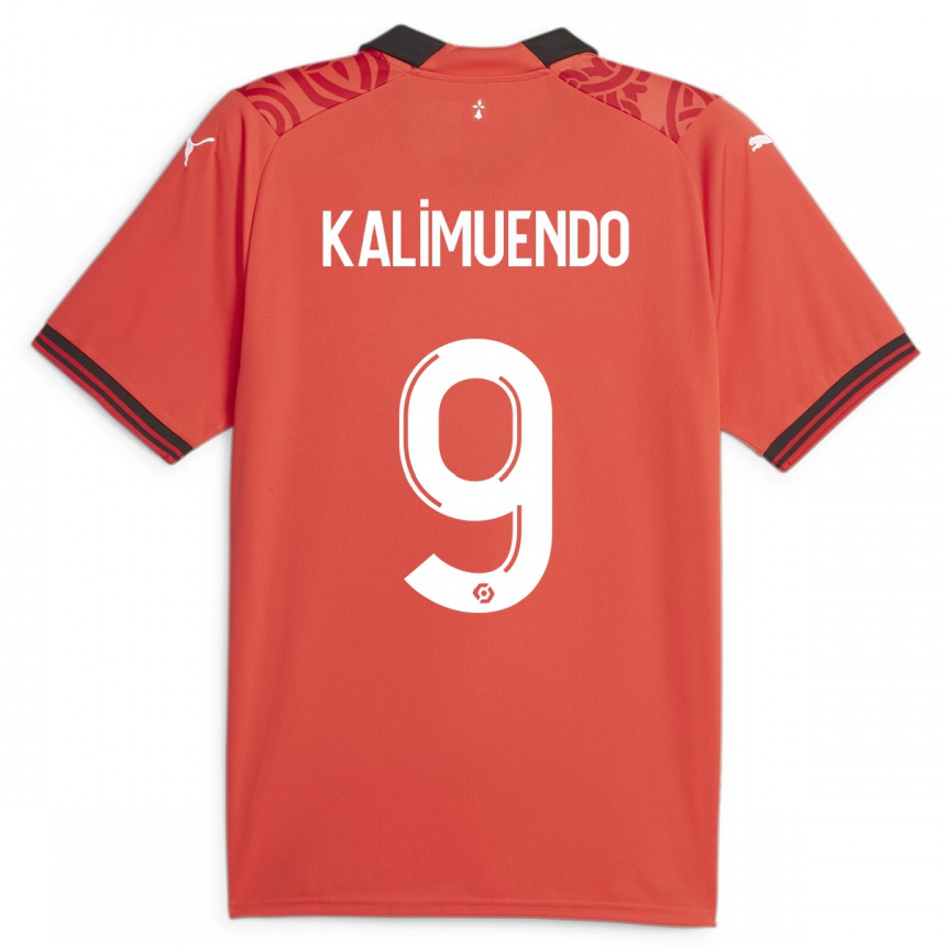 Niño Fútbol Camiseta Arnaud Kalimuendo #9 Rojo 1ª Equipación 2023/24 México