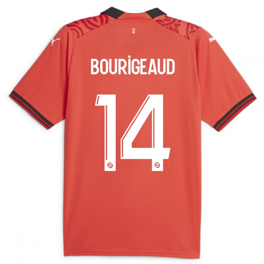 Niño Fútbol Camiseta Benjamin Bourigeaud #14 Rojo 1ª Equipación 2023/24 México