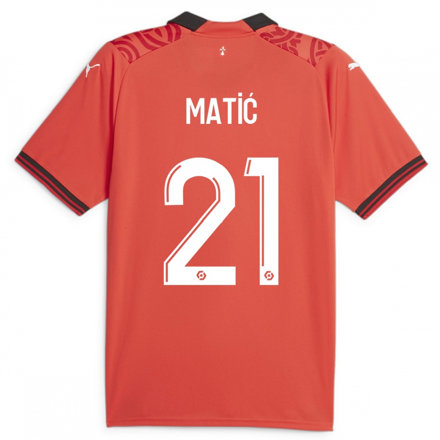Niño Fútbol Camiseta Nemanja Matic #21 Rojo 1ª Equipación 2023/24 México