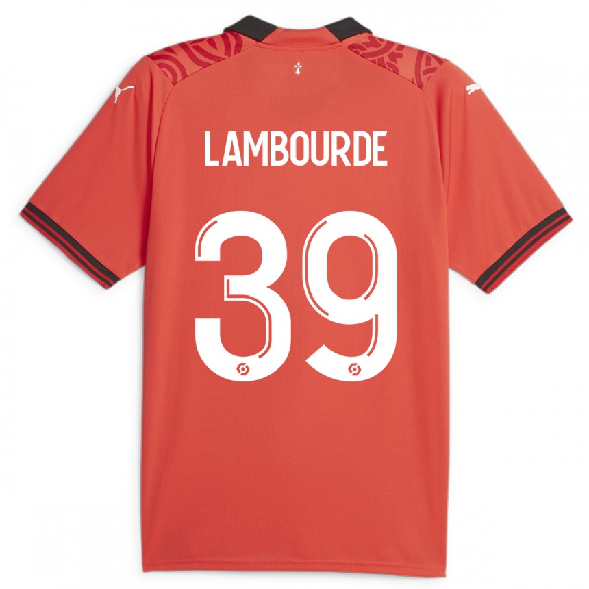 Niño Fútbol Camiseta Mathis Lambourde #39 Rojo 1ª Equipación 2023/24 México