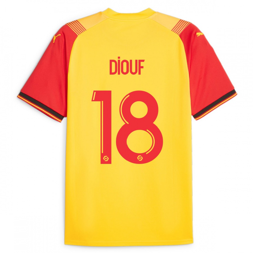 Niño Fútbol Camiseta Andy Diouf #18 Amarillo 1ª Equipación 2023/24 México