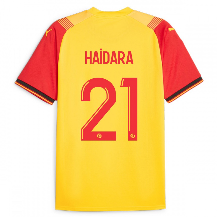 Niño Fútbol Camiseta Massadio Haidara #21 Amarillo 1ª Equipación 2023/24 México