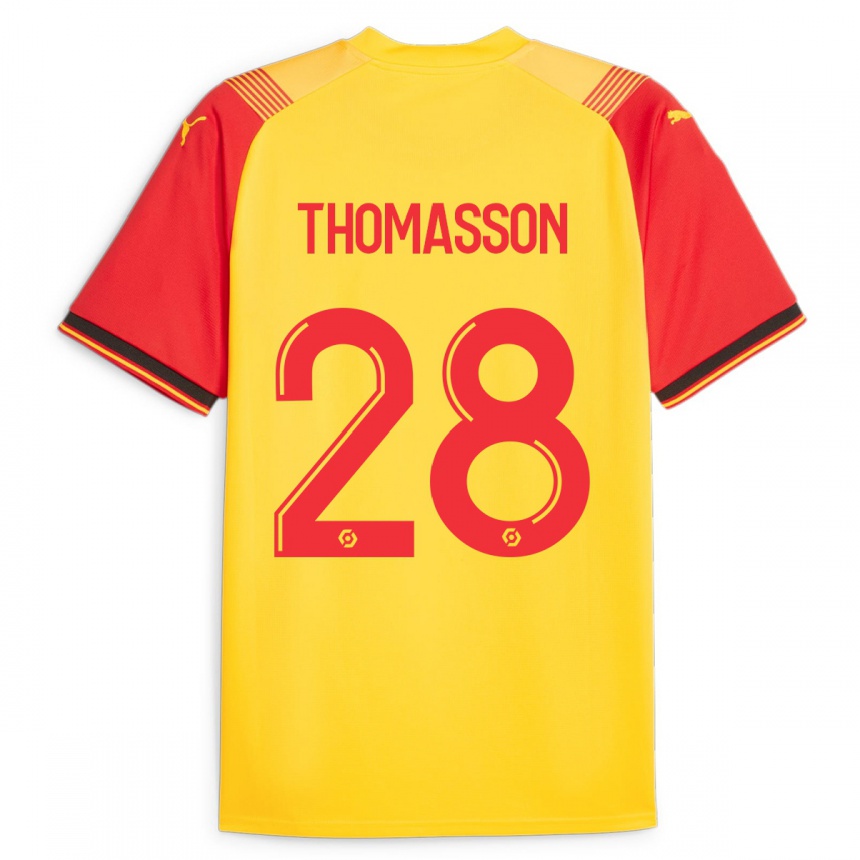 Niño Fútbol Camiseta Adrien Thomasson #28 Amarillo 1ª Equipación 2023/24 México