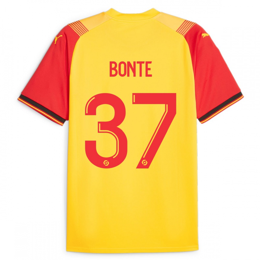 Niño Fútbol Camiseta Nolan Bonte #37 Amarillo 1ª Equipación 2023/24 México