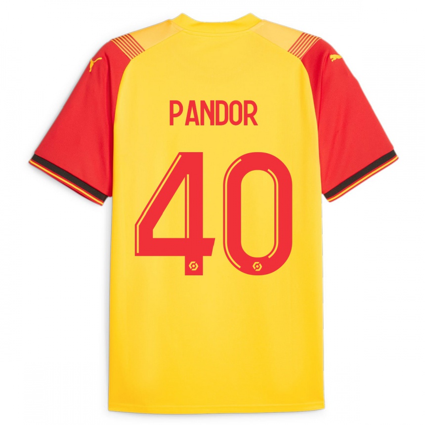 Niño Fútbol Camiseta Yannick Pandor #40 Amarillo 1ª Equipación 2023/24 México